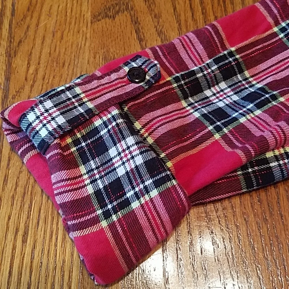 Justice plaid Versatile Button Down Shirt - Girl's 6